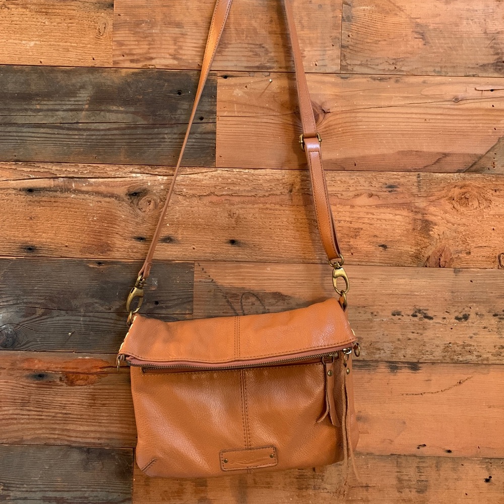 Lucky Brand leather bag in saddle brown